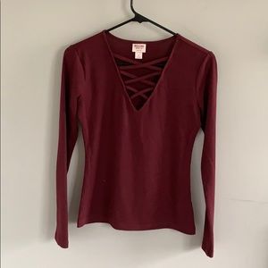 Long Sleeve Deep V